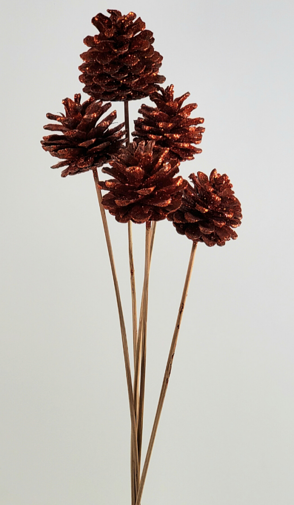 Pinecones Copper with Copper Glitter 700x1200